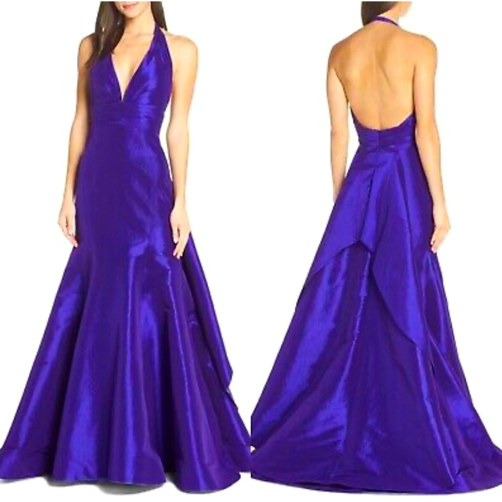 Mac Duggal Formal Ball Gown Dress - Purple/Royal Blue
